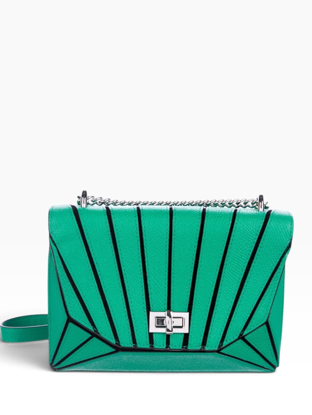 Henri Bendel Bijoux Chain Party Bag Crossbody NWT and Dust Bag Silver Turnlock
